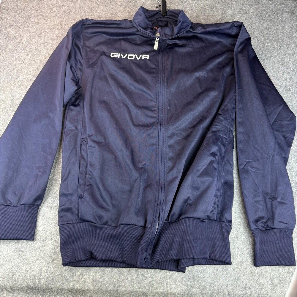 Givova Track Jacket Embroidered Full Zip Hooded Men Size 2XL Lightweight NWT
